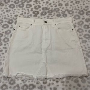 White Denim Skirt